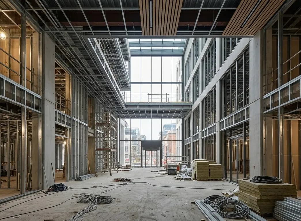 Grid alignment and lighting integration mid-install